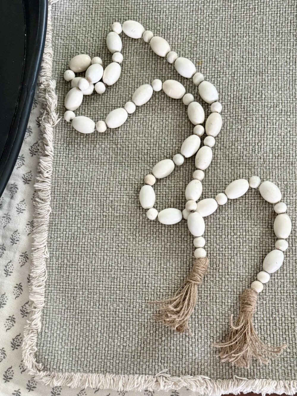 White Ceramic Bead Garland